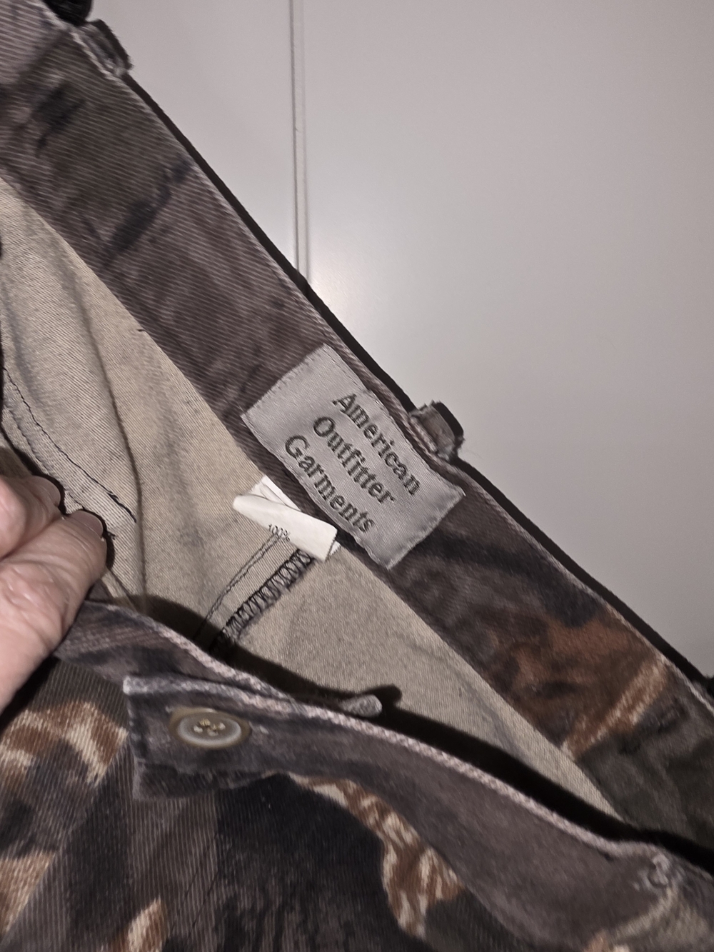 Men's Camo Cargo Pants - Brown/Olive Size Large American Outfitter - Picture 2 of 7